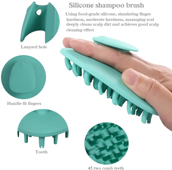 Head Massager Soft Silicone Hair Washing Brush for Men/Women
