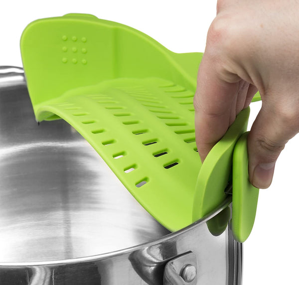 Kitchen Gizmo Snap N Strain Strainer, Clip On Silicone Colander