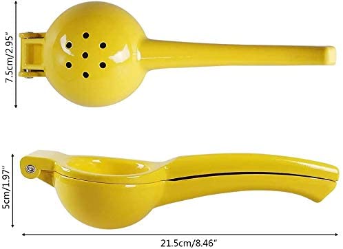 Manual Citrus Press Juicer Lime Press Metal - Yellow
