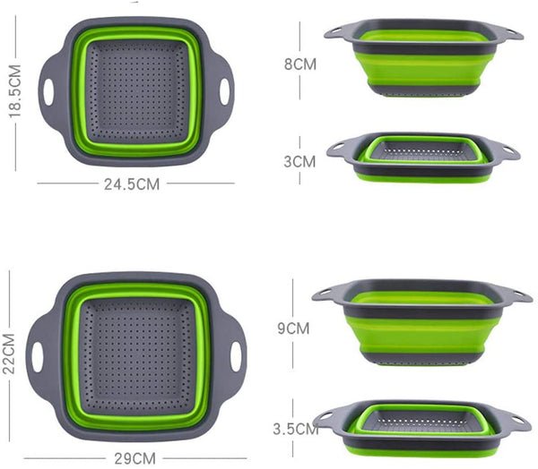 Amlrt Folding Silicone Strainers