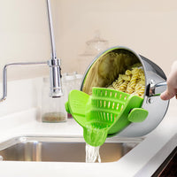 Kitchen Gizmo Snap N Strain Strainer, Clip On Silicone Colander