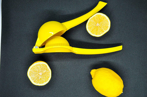 Manual Citrus Press Juicer Lime Press Metal - Yellow